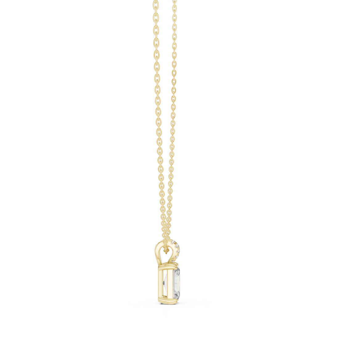 Celeste Radiant Solitaire Diamond Pendant