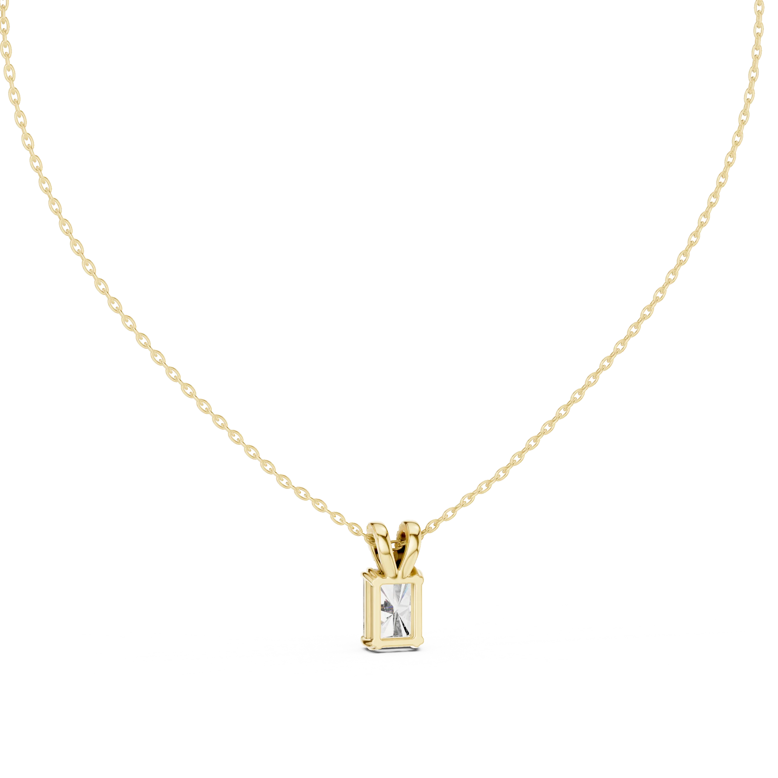Celeste Radiant Solitaire Diamond Pendant