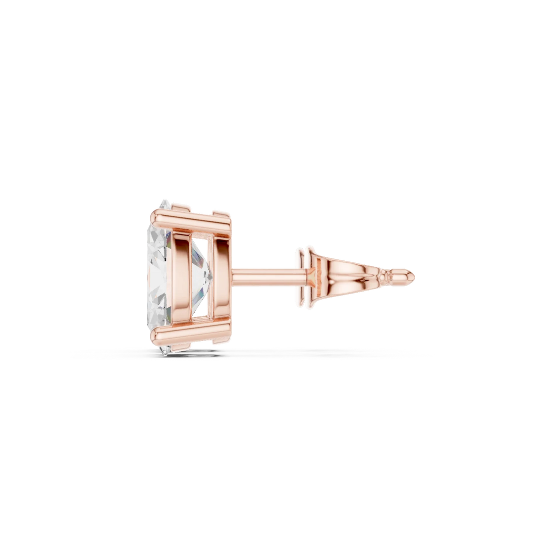 Timeless Oval Solitaire Diamond Stud Earrings