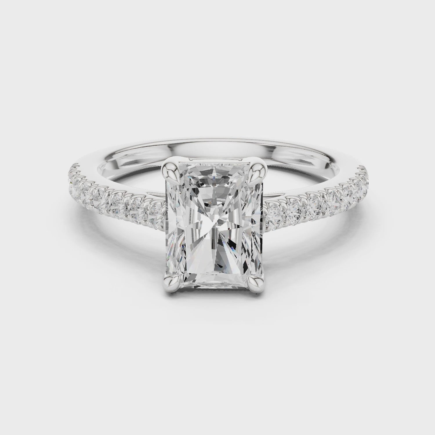 Radiant Engagement Pavé Ring